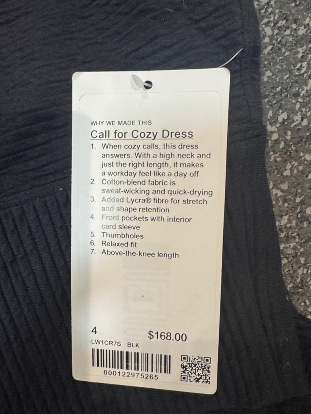 lululemon athletica Call for Cozy Dress - Black
